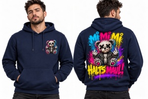 Kapusweatshirt Mi Mi Mi Halts Maul