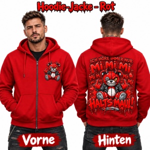 Sweatjacke mit Kapuze Mi Mi Mi Halts Maul Sweatjacke mit Kapuze Mi Mi Mi Halts Maul