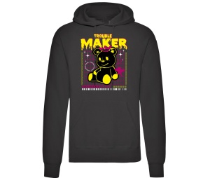 Kapusweatshirt Teddybär Trouble Maker