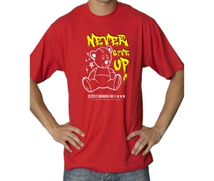 T-Shirt Teddybär Never Give Up