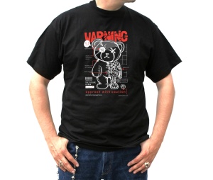 T-Shirt Teddybär Warning