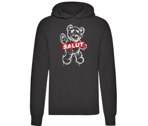 Kapusweatshirt Teddybär Salut