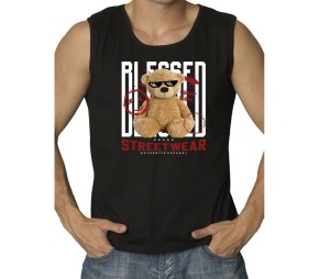 Muskelshirt Teddybär Blessed Streetwear