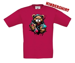 Kinder Shirt Teddybär Graffiti