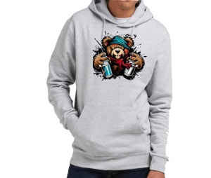 Kapusweatshirt Teddybär Graffiti