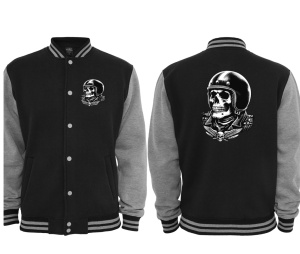 College Jacke Biker Skull