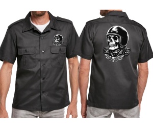 Workerhemd Biker Skull
