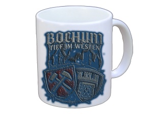 Tasse Bochum Tief im Westen Stadtwappen Hammer und Schlägel 