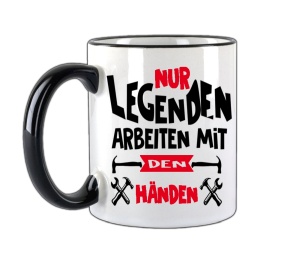 Tasse Nur Legenden arbeiten mit den Händen