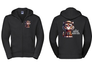 Sweatjacke mit Kapuze Ich hasse Menschen Tiger