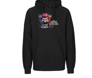 Kapusweatshirt Ich hasse Menschen Zebra