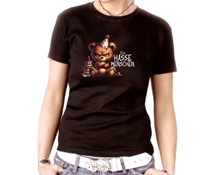 Damen Shirt Ich hasse Menschen Bär