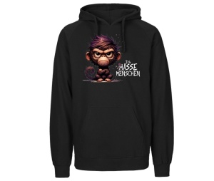 Kapusweatshirt Ich hasse Menschen Affe