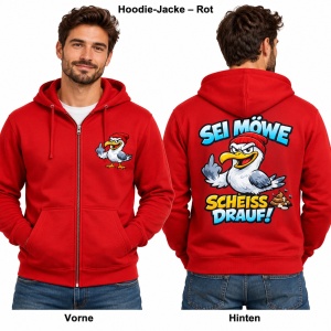Sweatjacke mit Kapuze Sei Möwe scheiss drauf