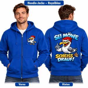 Sweatjacke mit Kapuze Sei Möwe scheiss drauf