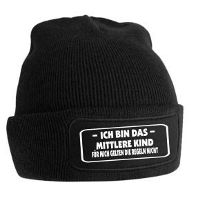 Wollmütze Ich bin das mittlere Kind