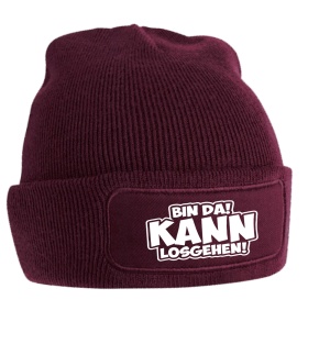 Wollmütze Bin da kann losgehen