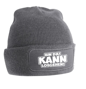 Wollmütze Bin da kann losgehen