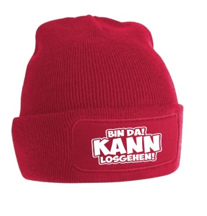 Wollmütze Bin da kann losgehen