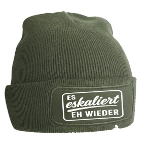 Wollmütze Es eskaliert eh wieder