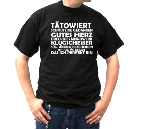 T-Shirt Tätowiert Schmutzige Gedanken gutes Herz