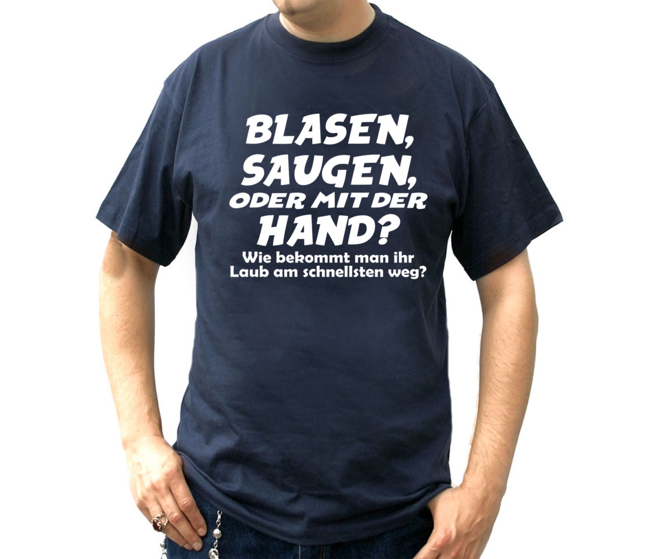 T-Shirt Blasen Saugen oder mit der Hand