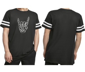 T-Shirt White Stripes Metalfinger
