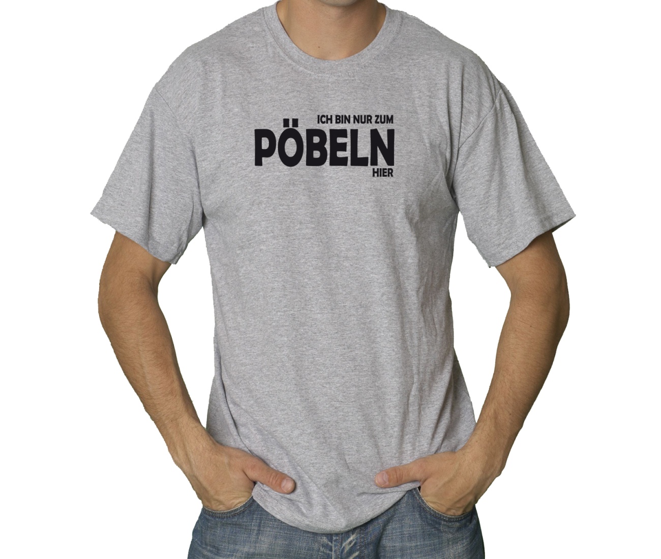 T-Shirt Ich bin nur zum Pöbeln hier