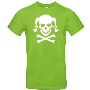 T-Shirt Girl Skull Zöpfe