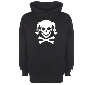 Kapusweatshirt Girl Skull Zöpfe