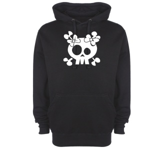 Kapusweatshirt Girl Skull 2 Schleifen