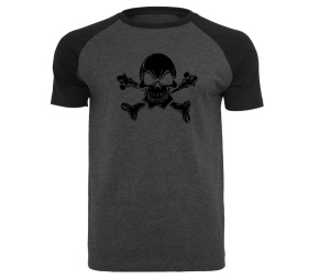 Raglan T-Shirt Schädel Crossbone