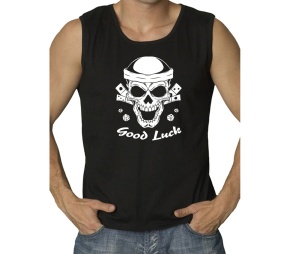 Muskelshirt Skull Good Luck