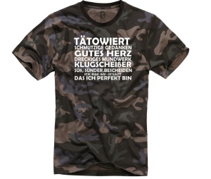 Camoshirt Tätowiert Schmutzige Gedanken gutes Herz