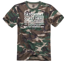 Camoshirt Tätowiert Schmutzige Gedanken gutes Herz