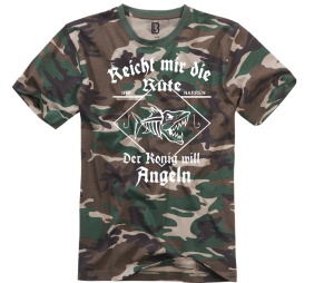 Camoshirt Reicht mir die Rute Ihr Narren der König will Angeln