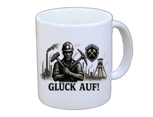 Tasse Ruhrpott Glück Auf Kumpel mit Industrie