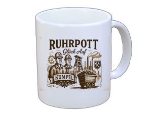 Tasse Ruhrpott Glück Auf Kumpel mit Industrie