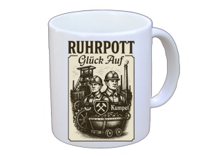 Tasse Ruhrpott Glück Auf Kumpel mit Industrie