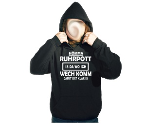 Kapusweatshirt Hömma Ruhrpott is da wo ich wechkomm