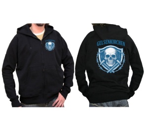 Sweatjacke mit Kapuze Gelsenkirchen Schädel