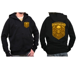 Sweatjacke mit Kapuze Dortmund Schädel