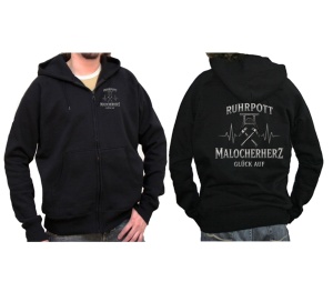 Sweatjacke mit Kapuze Ruhrpott Malocherherz