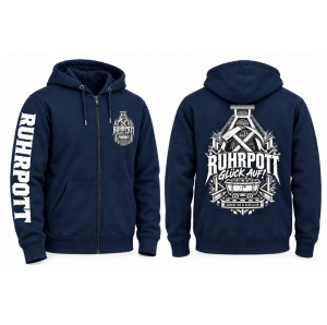 Sweatjacke mit Kapuze Ruhrpott Glück Auf