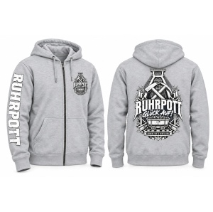 Sweatjacke mit Kapuze Ruhrpott Glück Auf