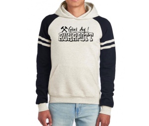 Kapushirt Varsity Colour-Block Hooded Ruhrpott Glück Auf