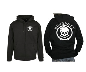 Sweatjacke mit Kapuze Ruhrpott Girl Skull