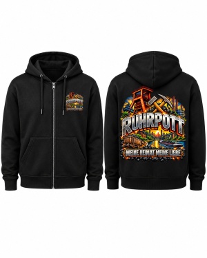 Sweatjacke mit Kapuze Ruhrpott Meine Heimat Meine Liebe