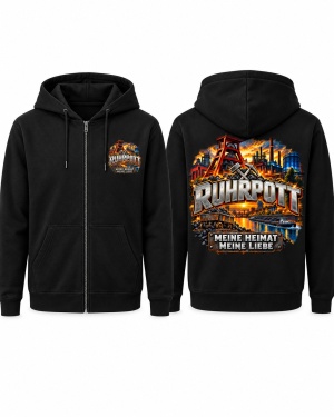 Sweatjacke mit Kapuze Ruhrpott Meine Heimat Meine Liebe Sweatjacke mit Kapuze Ruhrpott Meine Heimat Meine Liebe