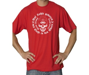 T-Shirt Ruhrpott Auf Kohle geboren Skull